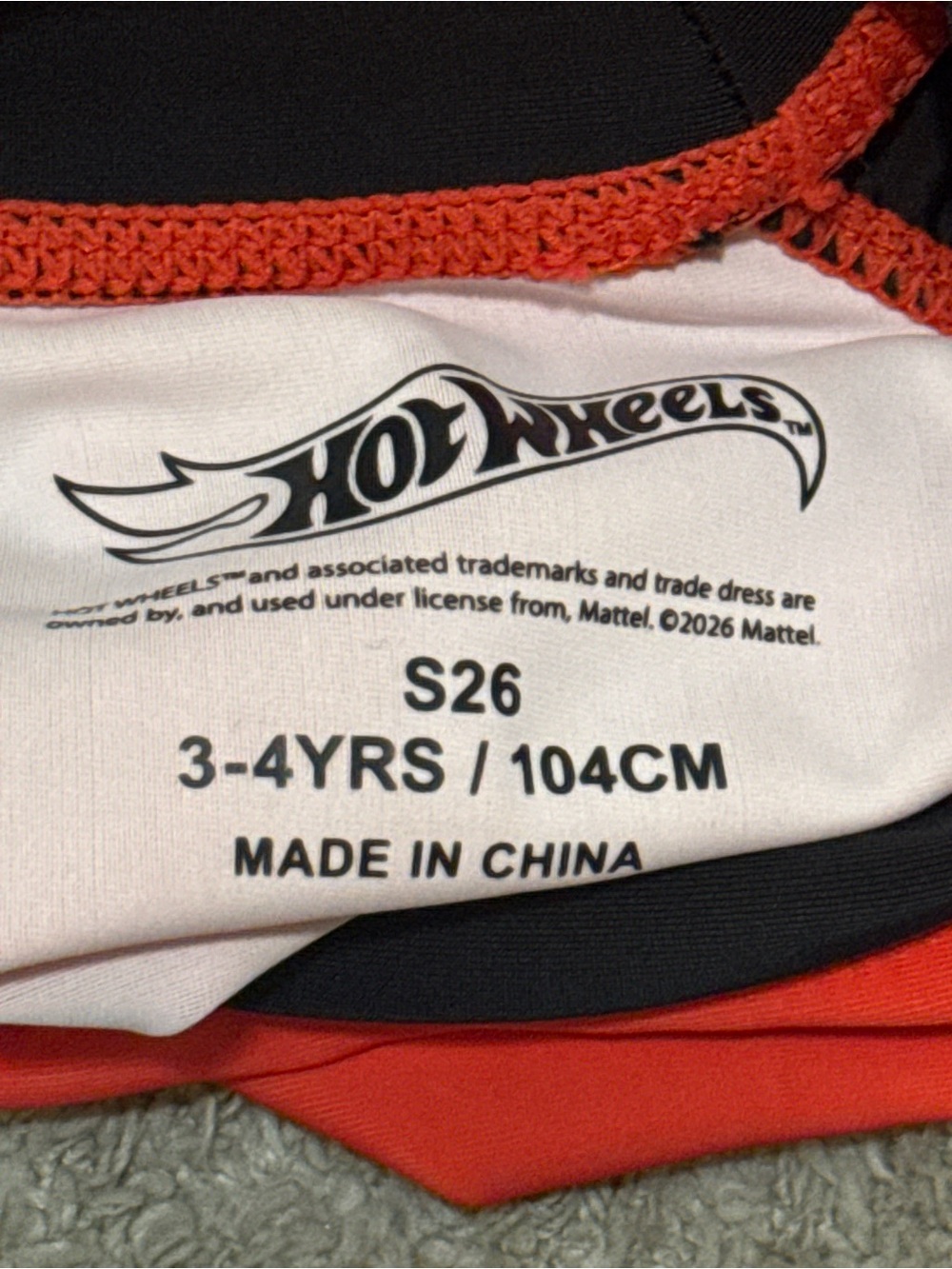 HOT WHEELS RASH GUARD 3-4 YEARS OLD - Picture 3 of 3